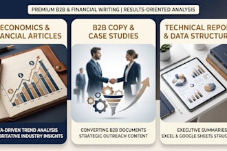 write expert finance, economics, and b2b technical content