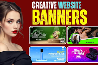design web slider, website banner, wix banner, google ad