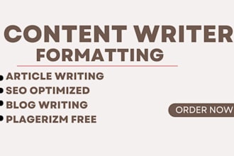 do SEO article writing, blog post writing, website content writing, copywriting
