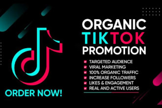 do organic tiktok marketing promotion with real followers