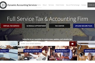 design personal finance website, accounting finance website, bookkeeping website