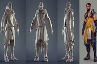 sculpt 3d character model 3d character modeling 3ddesign for games and animation