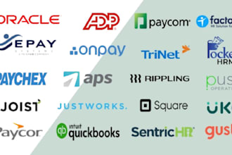 process US payroll using adp, gusto, namely, workday and other payroll software