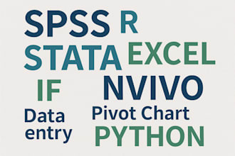 complete your ms excel, spss spas rstudio stata