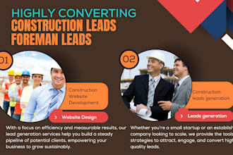 generate construction foreman project management leads quantity surveying leads