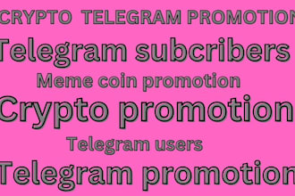 crypto telegram promotion solana meme coin crypto telegram subscribers