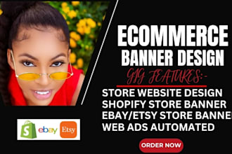 unique etsy, ebay shopify store banners storefront to elevate your brand store