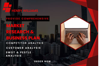 provide market research, industry and competitor analysis, business plan writer
