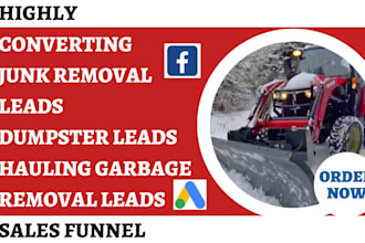 generate junk removal leads dumpster leads hauling  garbage removal leads