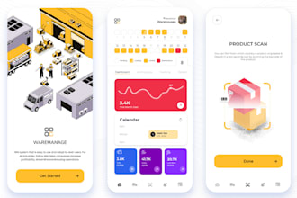 develop warehouse app, inventory management app, logistics app, store app