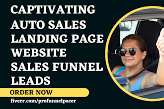 build auto sales landing page car sales website auto dealer sales funnel leads