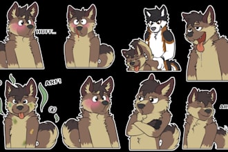 draw custom furry telegram stickers nsfw stickers crypto animated stickers