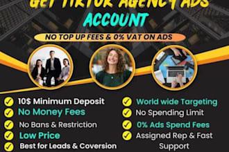 create tik tok agency account and tiktok ads agency account