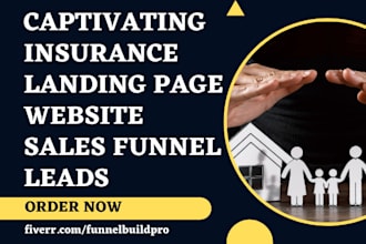 build insurance landing page life insurance website auto sales funnel leads
