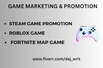 do steam game promotion to active gamers, roblox, fortnite map