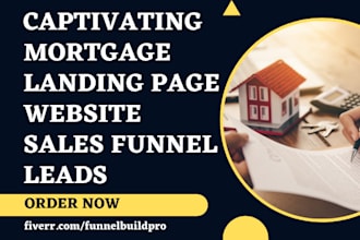build mortgage landing page loan website finance sales funnel tax leads