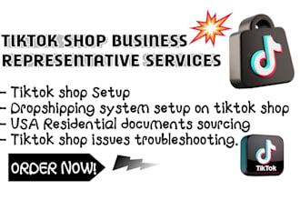 setup tik tok shop, usa tiktok shop setup, open tiktok shop for non usa resident