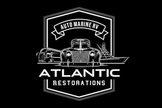 do gorgeous automotive car rental wash car detailing racing repair logo