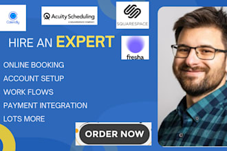 set up fresha acuity scheduling setmore vagaro calendly squarespace bookingkoala