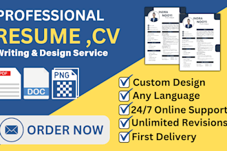 do CV and resume builder task