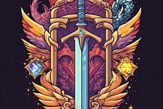 make medieval, fantasy, rpg gaming logo