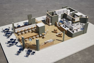 create 3d floor plan 3d model by revit and sketchup