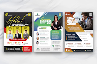design a professional corporate flyer or  one pager for you