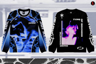 make edgy grunge y2k streetwear design for your brand