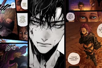 draw webtoon comic book anime manga character illustration webcomic comic artist