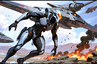 drawing a sci fi character illustration or sci fi character