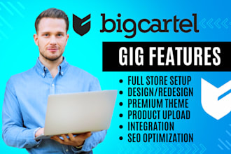 create, design and redesign big cartel website