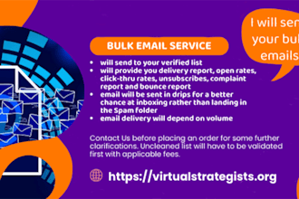 mass send to your verified email list with proof