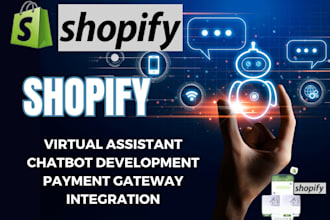 automated shopiify store with chatbot, sales virtual assistant, shopify payment