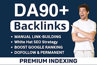 provide high authority da 90 SEO dofollow backlinks service