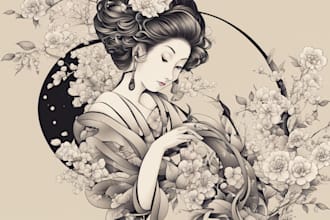 do a tattoo design in japanese style