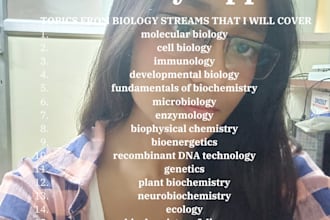 tutor biology in college and university level