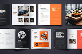 design brochure, product catalog, booklet etc