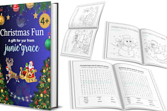 do custom coloring book design for kids and kids book design