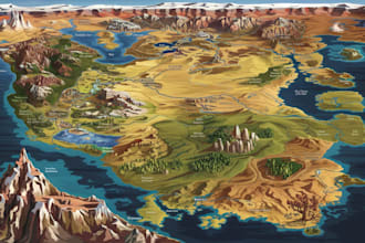create a fantasy map illustration for you
