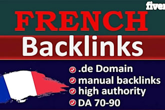 create high quality franch link da pr trust flow france link building