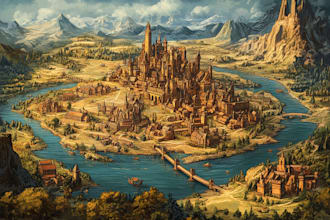 made artistic fantasy map, sci fi map for you