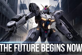 make print and customize your gundam, gunpla fan art illustration