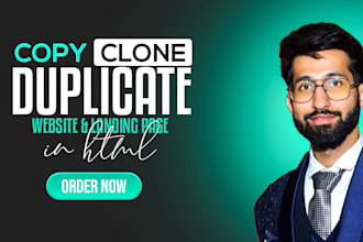 duplicate, clone or copy website or landing page in HTML