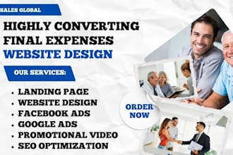 design final expense website burial insurance website final expense leads