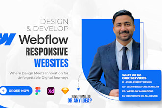 design, redesign, or fix your webflow website, figma to webflow expert