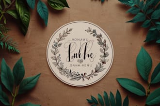 design a hand drawn botanical boho logo