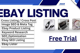 be your ebay lister do ebay lisitng, ebay SEO product listing,bulk upload