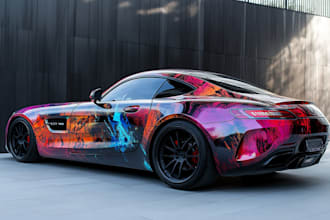 wrap design racing car wrap, car wrap design
