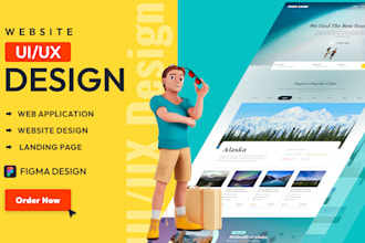 do figma website design, figma website UI UX design and landing page design
