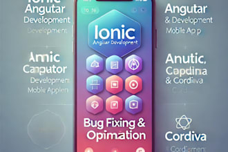 develop, fix, or optimize ionic angular, capacitor, and cordova mobile apps for